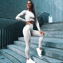 Load image into Gallery viewer, Workout Clothes For Women 2 Piece Gym Yoga Set Running Slim fit Sportswear Women Gym Clothing Sports Bras and pants Sports Wear