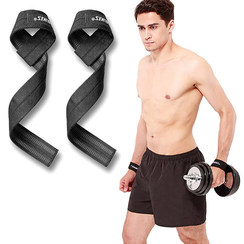 1 Pair of Weightlifting Hand Wrist Strap Gym Weightlifting Bracers Pull-hard Grip Anti-slip Fitness Exercise Accessories