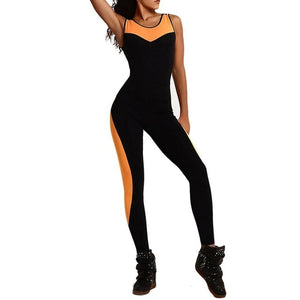Fitness Sport Suit Women Tracksuit Yoga Set Backless Gym Running Set Sportswear Leggings Tight Jumpsuits Workout Sports Clothing