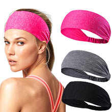 Load image into Gallery viewer, Casual Solid Unisex Elastic Sport Headbands Soft Fabric Fitness Yoga Wide Hair Bands For Women Men Outdoor Gym Hair Accessories