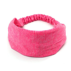 Casual Solid Unisex Elastic Sport Headbands Soft Fabric Fitness Yoga Wide Hair Bands For Women Men Outdoor Gym Hair Accessories