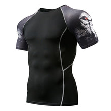 Load image into Gallery viewer, Mens Fitness Long Sleeve Rashguard T Shirt Bodybuilding Tight Compression Shirt Elastic Gym Sports Running Tops Cycling Clothing