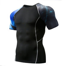 Load image into Gallery viewer, Mens Fitness Long Sleeve Rashguard T Shirt Bodybuilding Tight Compression Shirt Elastic Gym Sports Running Tops Cycling Clothing