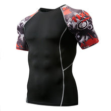 Load image into Gallery viewer, Mens Fitness Long Sleeve Rashguard T Shirt Bodybuilding Tight Compression Shirt Elastic Gym Sports Running Tops Cycling Clothing