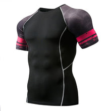 Load image into Gallery viewer, Mens Fitness Long Sleeve Rashguard T Shirt Bodybuilding Tight Compression Shirt Elastic Gym Sports Running Tops Cycling Clothing