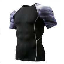Load image into Gallery viewer, Mens Fitness Long Sleeve Rashguard T Shirt Bodybuilding Tight Compression Shirt Elastic Gym Sports Running Tops Cycling Clothing